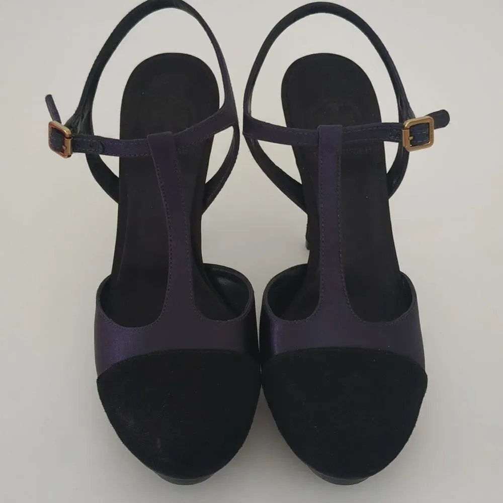 Tory Burch Mandy T-Strap High Heel Pumps Size 8.5